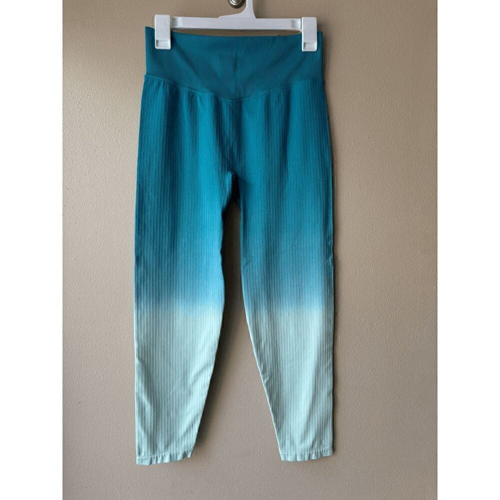 Victoria's Secret Blue Ombre High Waist 7/8 Seamless Tight Women's Size Large